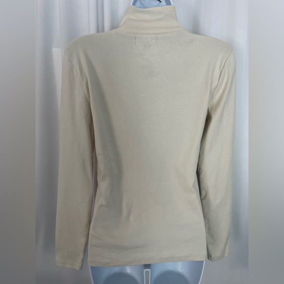 J.Crew Elegant Cream Turtleneck Top (791) - Picture 2 of 11